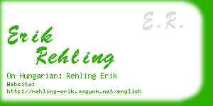 erik rehling business card